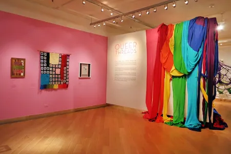 The "Queer Threads" exhibition, which ran in early 2014, examined the diversity of gay, lesbian, bisexual, transgender, and queer experiences. 