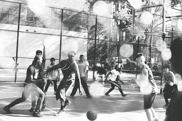 A street basketball game in Brooklyn thumbnail