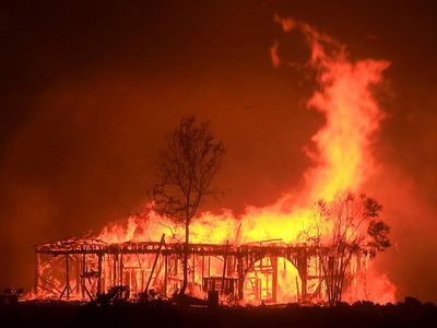 The Fountaingrove Round Barn burned on Monday Oct. 9 in one of the 17 wildfires that erupted across California.