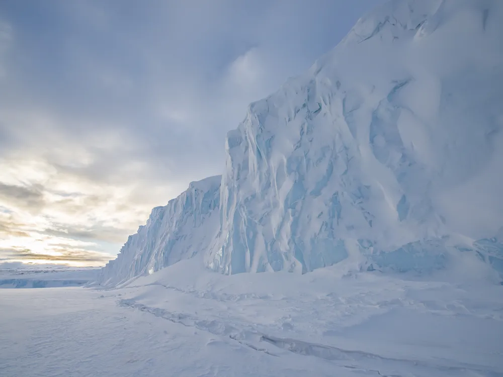 A glacier in Antarctica