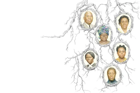 James W. Barr and Claudia E. Sharperson Barr (above, left and right), the maternal grandparents of senior editor Tracy Scott Forson. Diana Anagho (center), mother of heritage travel organizer Ada Anagho Brown. Brown as a child (far right). Harriet Tubman (below, left). Lewis Douglass (bottom), son of abolitionist orator Frederick Douglass.