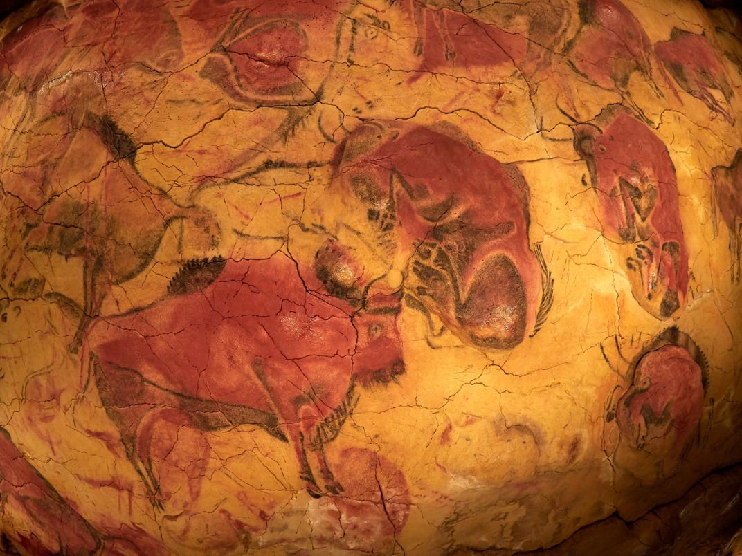 Drawings in Altamira cave in Santillana Del Mar, Spain