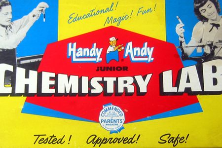 Chemistry set manufacturing for children began in the early 20th century and peaked popularity in the 1950's.