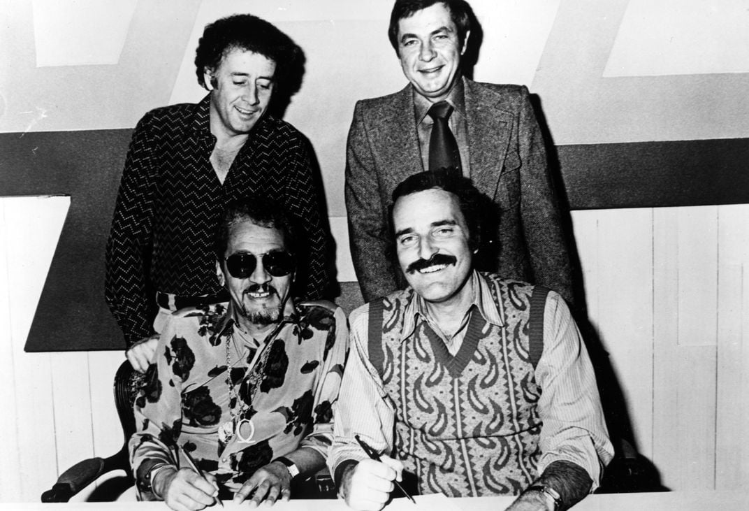 Ewart Abner in 1980 with other Motown executives