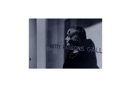 Betty Parsons standing in the doorway of her gallery, 196-? / unidentified photographer. Betty Parsons Gallery records and personal papers, circa 1920-1991, bulk 1946-1983. Archives of American Art, Smithsonian Institution.