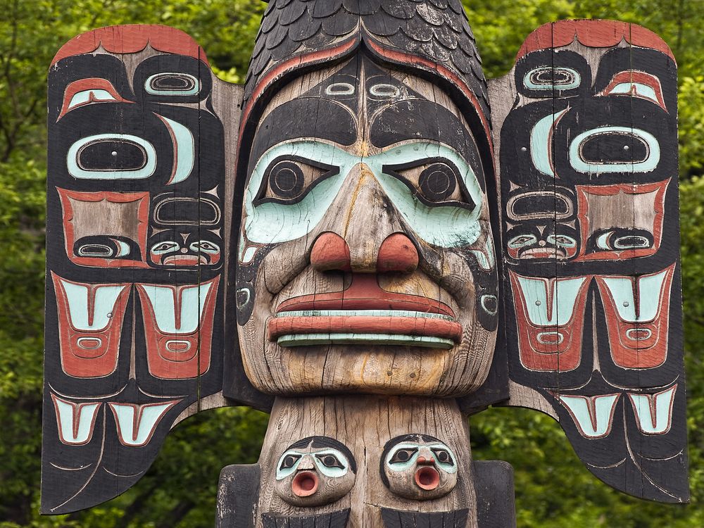 Chief Johnson totem pole