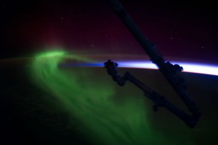 The Expedition 37 crew caught a glimpse of the Aurora Australis—the Southern Lights, while flying over Tasmania last week.

Image: NASA