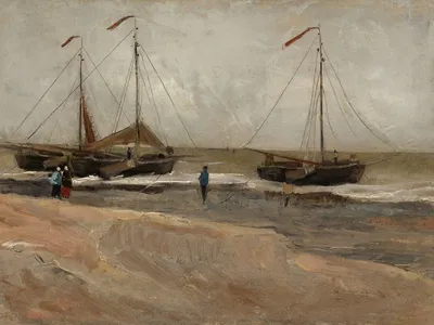 Vincent van Gogh&#39;s Beach at Scheveningen in Calm Weather&nbsp;(1882)