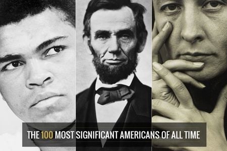 Muhammad Ali, Abraham Lincoln, and Georgia O'Keeffe are among the Americans listed