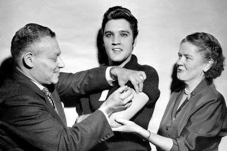 “He is setting a fine example for the youth of the country,” said a public health official after the King of Rock 'n' Roll received a vaccine on the set of “The Ed Sullivan Show” in October 1956.
