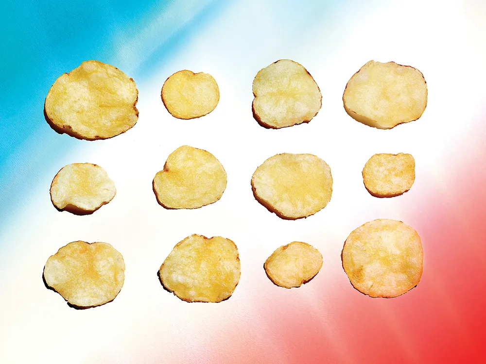 a selection of potato chips