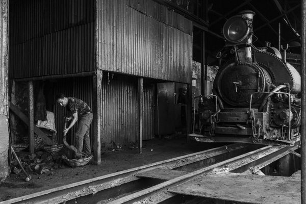 A rail worker is working at Darjeeling Himalayan Railways Workshop thumbnail