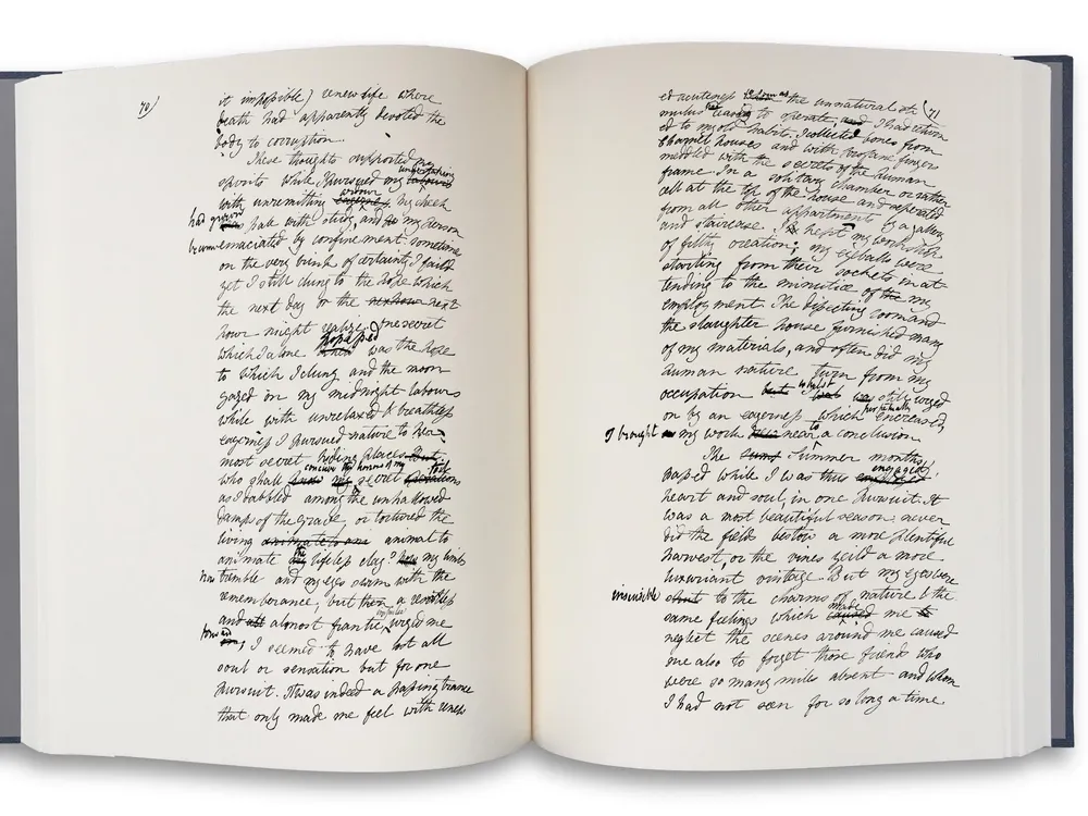 Image of Manuscript of Mary Shelley's Frankenstein