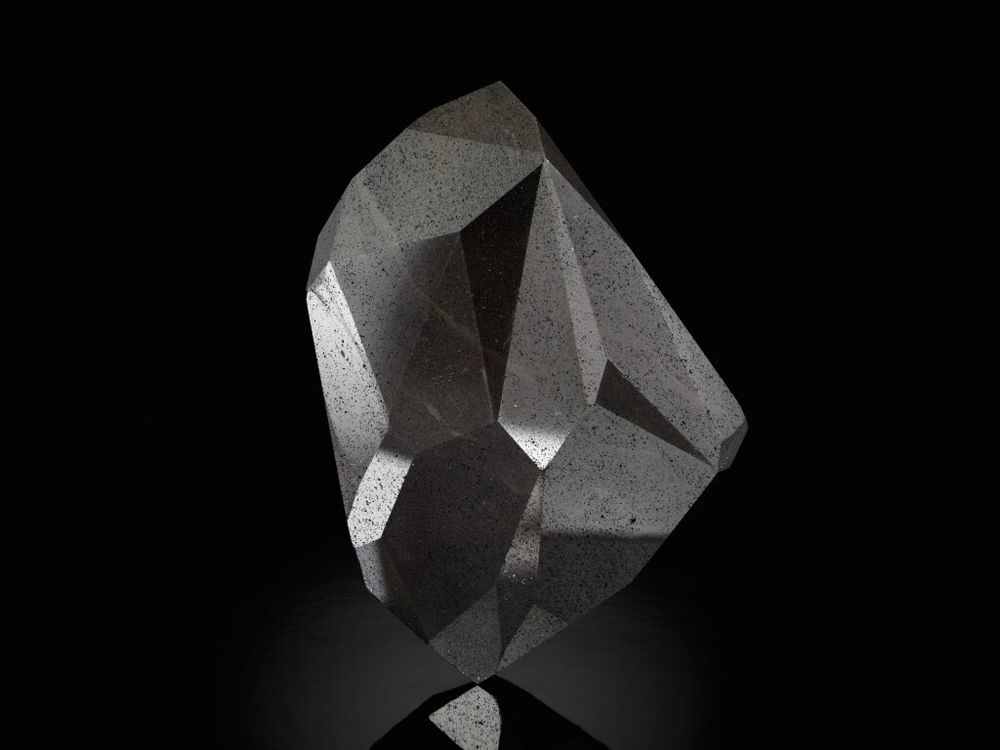 A 555.55-carat black diamond believed to come from space is going on sale