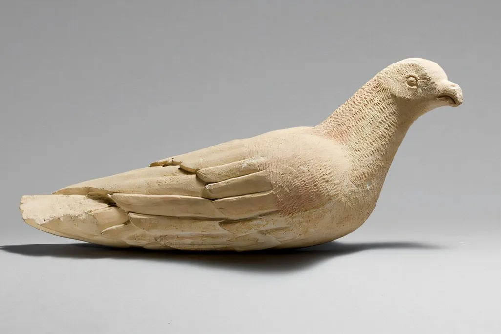 limestone pigeon sculpture