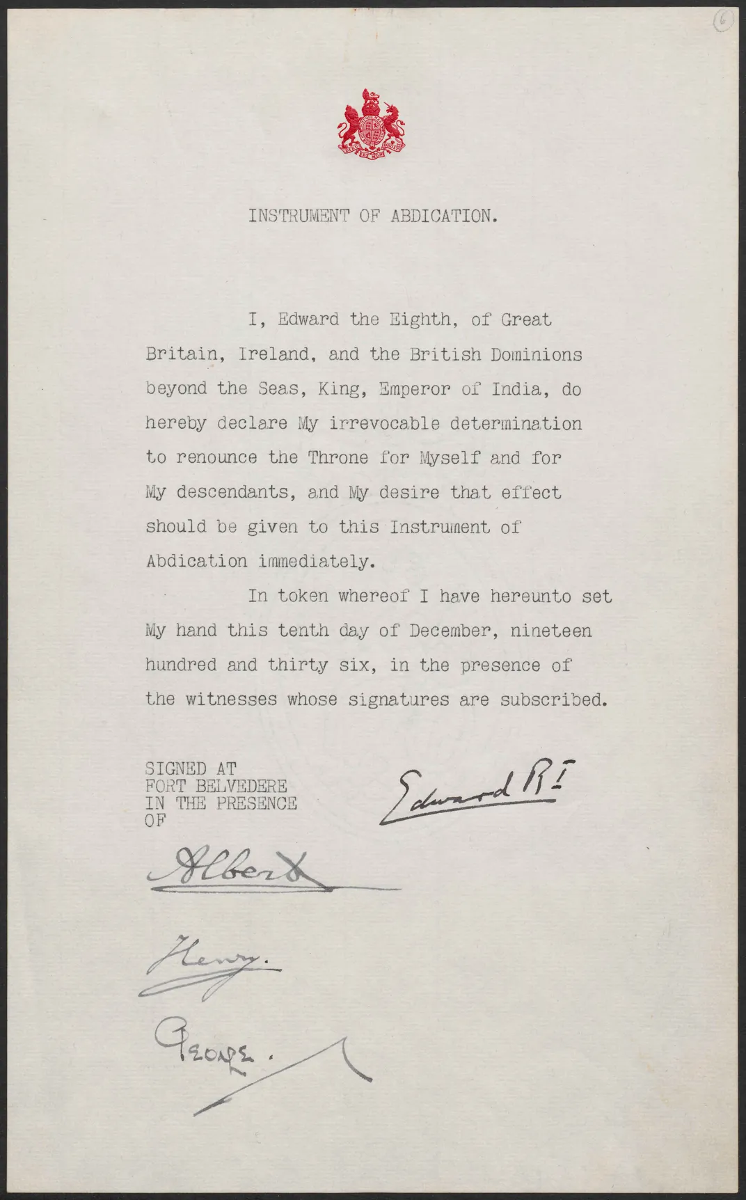 Abdication of King Edward VIII