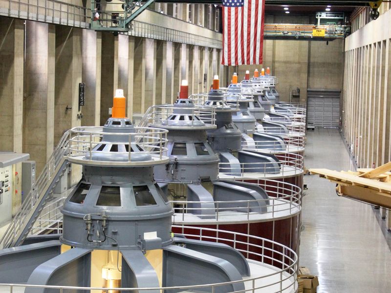 The generators inside the Hoover Dam, exactly the same as it looked ...