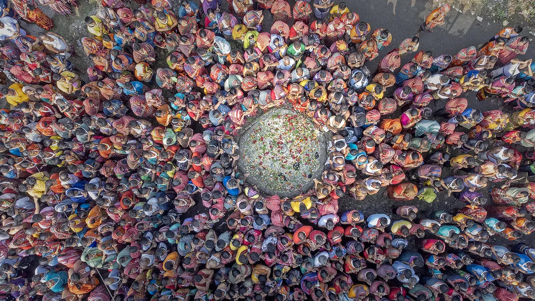 A sea of people