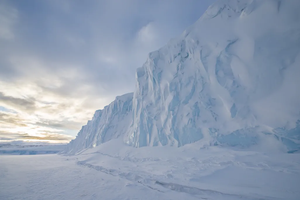 A glacier in Antarctica