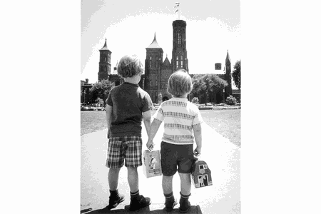 Children Approaching the Smithsonian Building