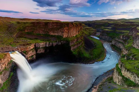 A view of a Palouse Falls in Palouse Falls State Park in Washington. Geologists believe massive floods carved out this canyon and others in the Scablands.