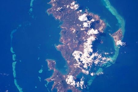 The volcano (not visible in this image) emerged near Mayotte Island (pictured), located between East Africa and Magagascar.