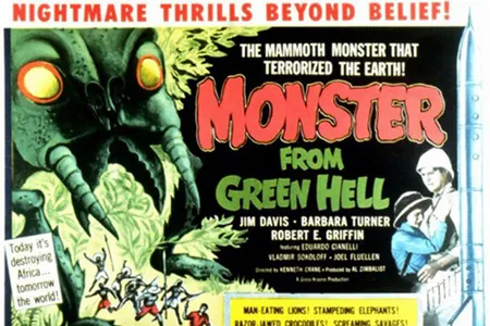 What happens when scientists expose wasps to outer space radiation? The insects mutate into giant killing machines—or, so say the makers of the 1958 film Monster From Green Hell.