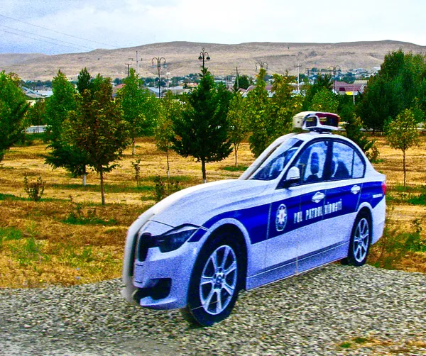 What?  Half a Car?  Hark!  It's an Azerbaijani Dummy Police Car! thumbnail