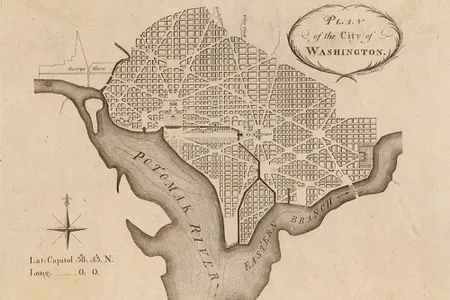 Pierre Charles L'Enfant's Plan for Washington D.C., as revised by Andrew Ellicott. Engraved by Thackara and Vallance sc.