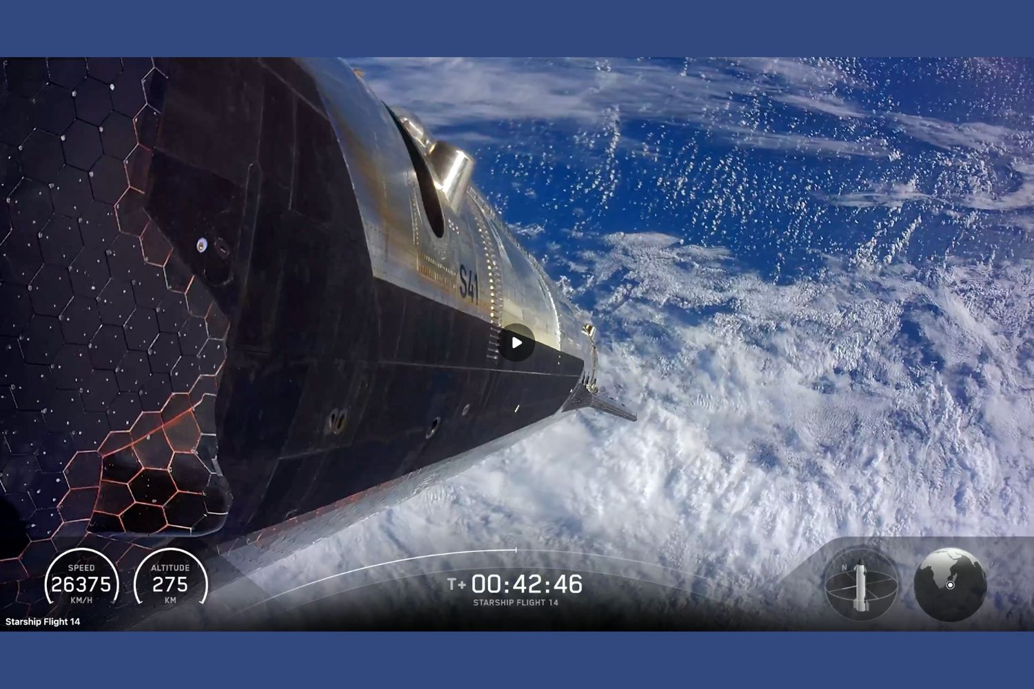 SpaceX's Giant Starship Rocket Reached Earth Orbit on Its First Try, but Engine Problems Forced It to Return to the Planet Early