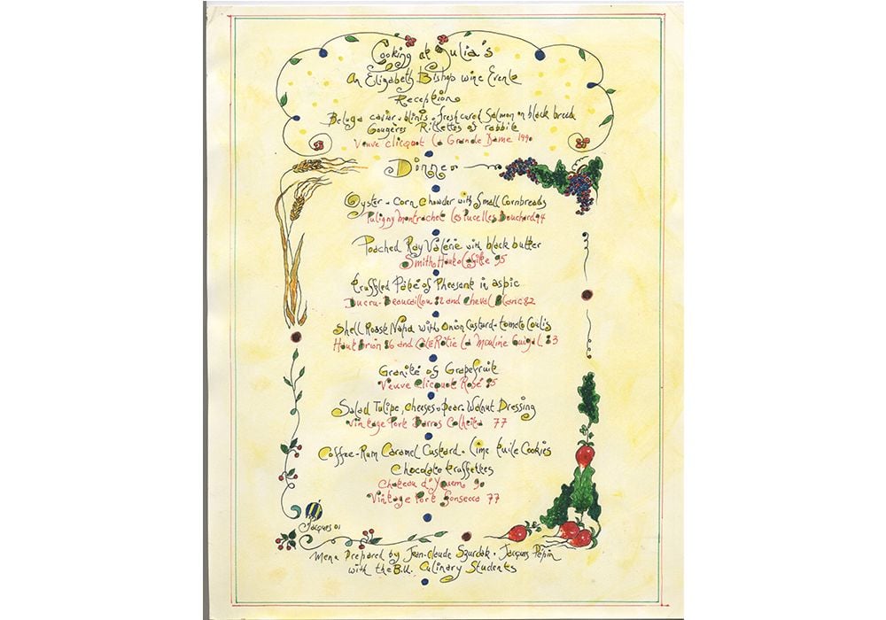 Jacques Pépin's Menu