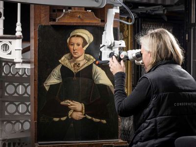 The portrait recently went on display at England&#39;s Wrest Park.
