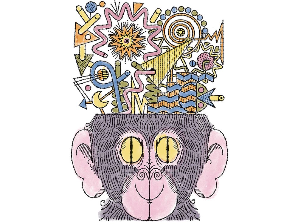 Ape Psychology Illustration