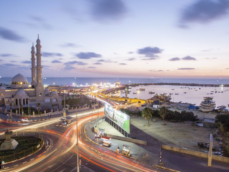 Sunset on the Sea of Gaza City beach | Smithsonian Photo ...