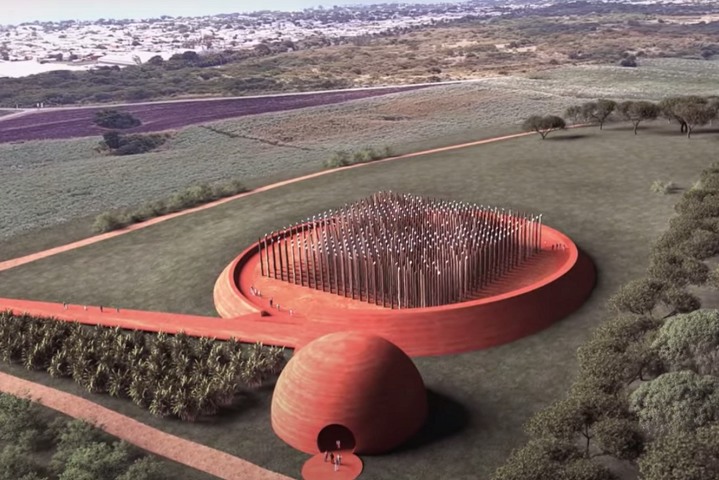 Newton Plantation Memorial rendering seen from above