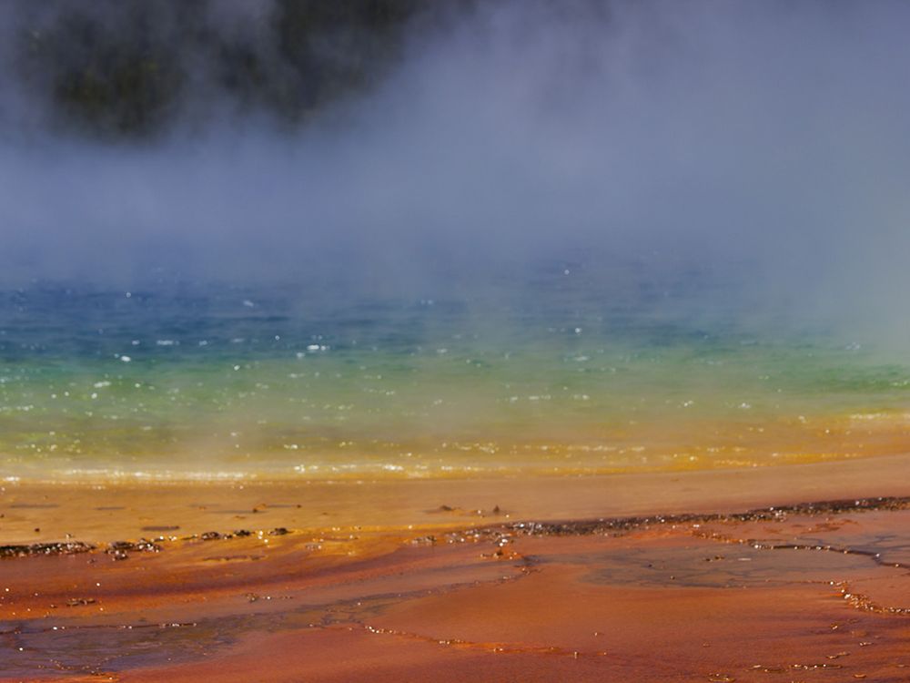 Rainbow full of colors at the Grand Prismatic Hot Spring | Smithsonian ...