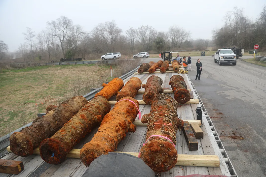 Cannons on a truck