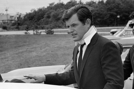 Senator Edward Kennedy, pictured here on July 22, 1969 after the Chappaquiddick accident that resulted in the death of Mary Jo Kopechne. The new film "Chappaquiddick" recounts the events of that week. 