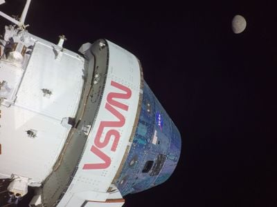The Orion spacecraft during the fifth day of the Artemis 1 mission on Nov 20, 2022