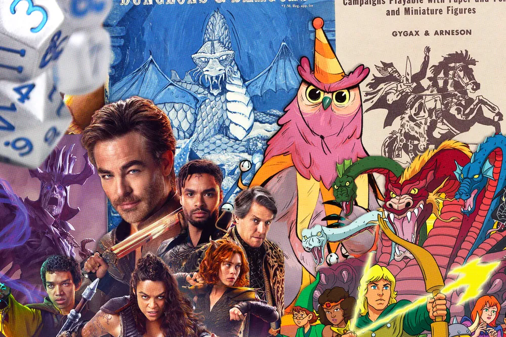 Illustration of Dungeons & Dragons characters and settings