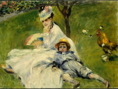 A painting of Claude Monet's wife and son by friend Pierre-Auguste Renoir that he owned 