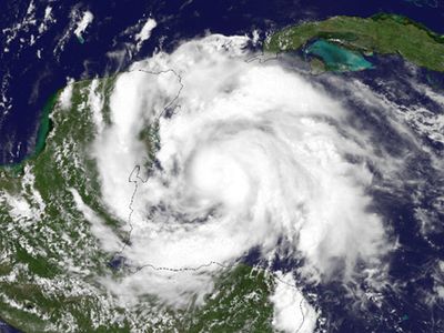 Once-Hurricane Ernesto is currently passing over Mexico as a tropical storm