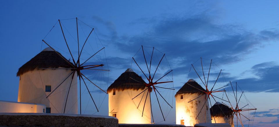  Windmills in Mykonos, Greece  