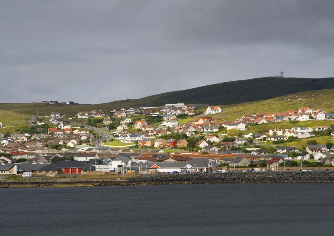 The town of Lerwick, capital of the Shetland Islands