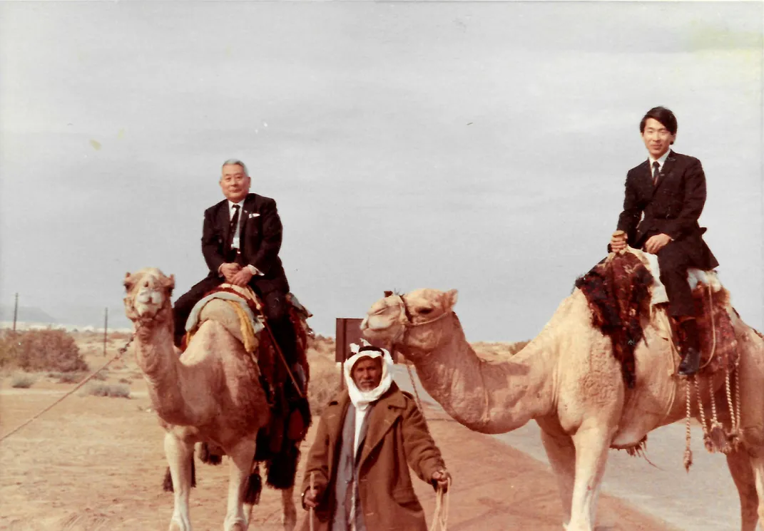 Chiune Sugihara and his son Nobuki in Israel in December 1969