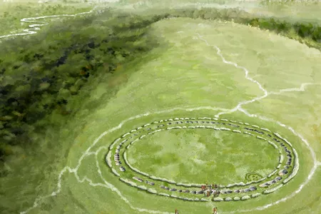 An artistic interpretation of what Flagstones might have looked like shortly after it was constructed