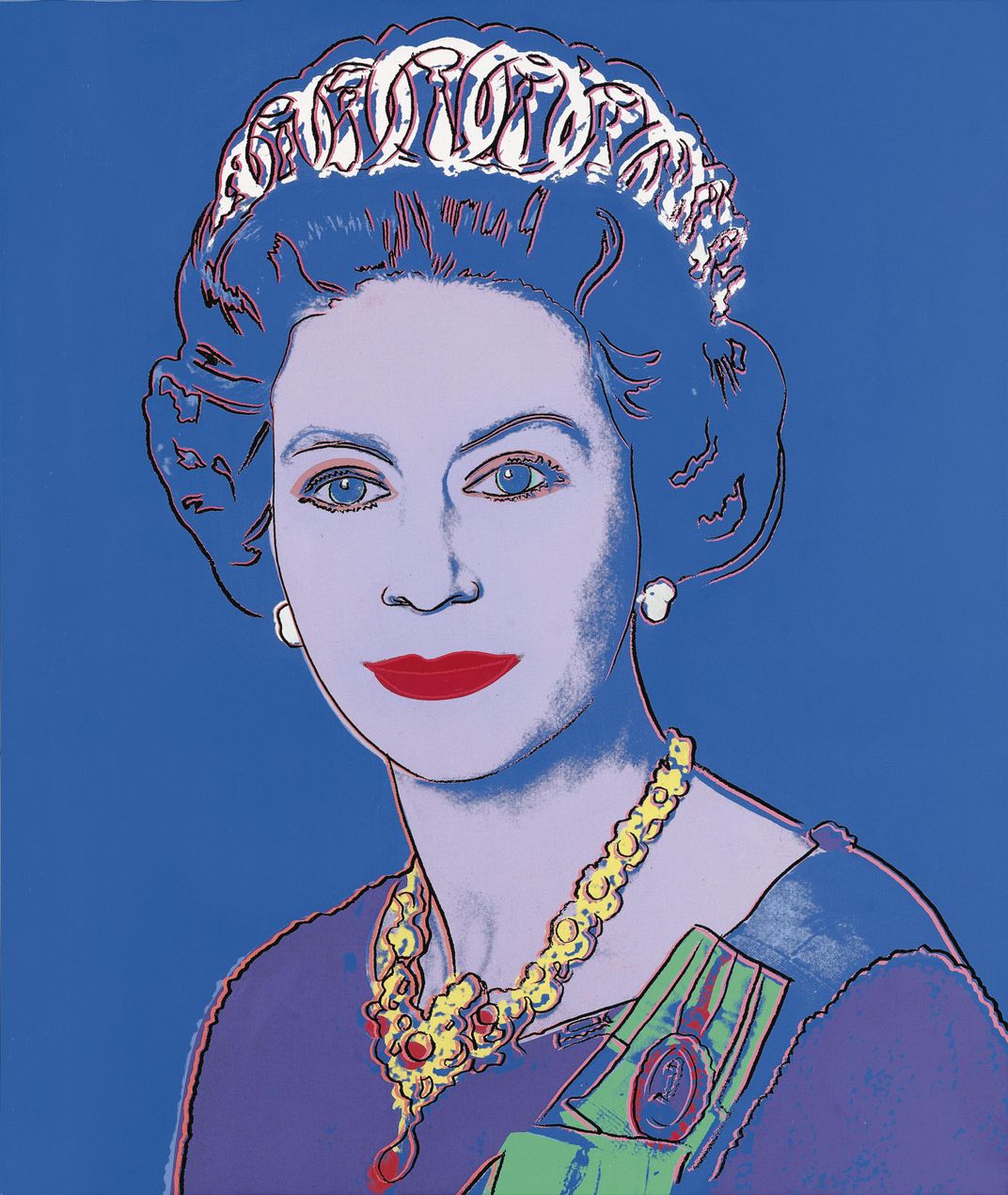 Andy Warhol screen print of Elizabeth II
