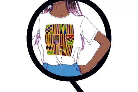 Some designers promote fashion lines based on kente cloth from Ghana.



