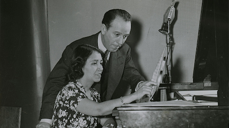 Clotilde Arias in 1942 with the Argentine composer Terrig Tucci