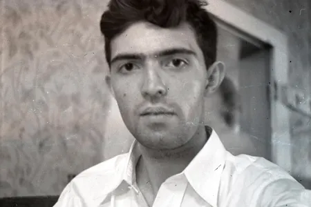 This self-portrait of Jimmy Wyld was taken at Elmira, New York in July 1937, a few months after he had started developing his revolutionary new rocket motor.